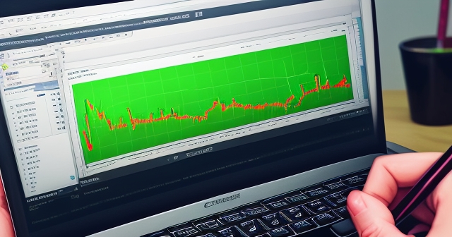 กราฟการเทรด Forex ที่แสดงแท่งเทียน
