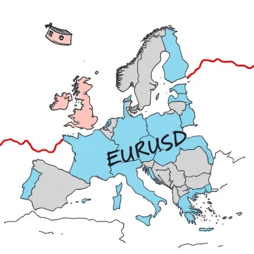 กราฟแนวโน้มของคู่เงิน EURUSD