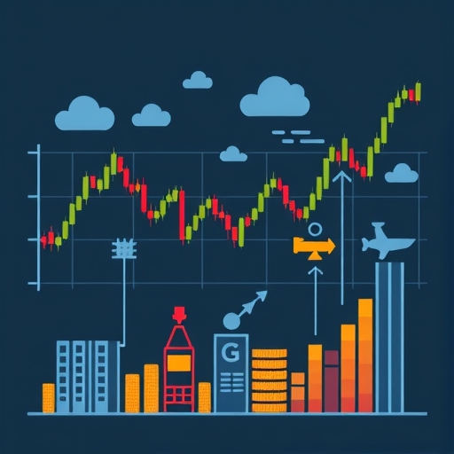 ภาพแสดงตลาด Forex และการเทรดเงินตราต่างประเทศ
