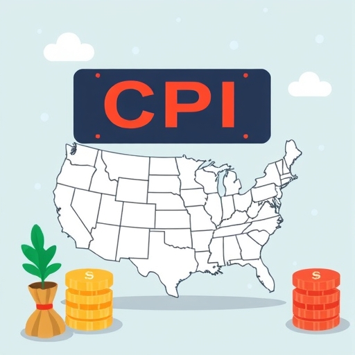 แผนภาพแสดงความสัมพันธ์ระหว่าง CPI และเศรษฐกิจสหรัฐ