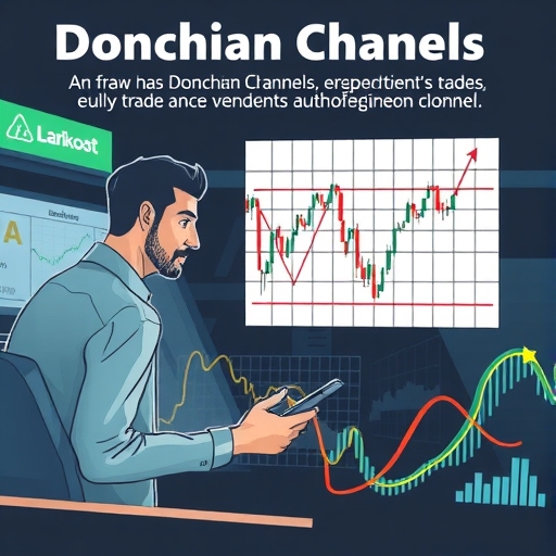 ภาพตลาดเคลื่อนไหวแสดงความผันผวนผ่าน Donchian Channels