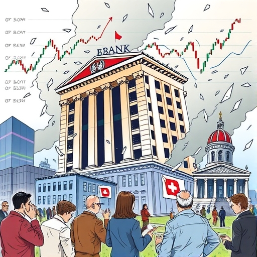 นักลงทุนกำลังดูกราฟตลาดหุ้นด้วยความกังวลเกี่ยวกับ Credit Suisse