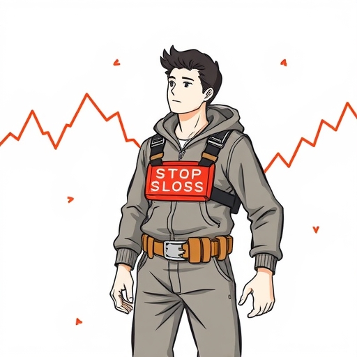 กราฟแสดงราคาทองคำและระดับ Stop Loss
