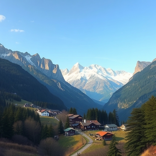 寧靜的山村風光