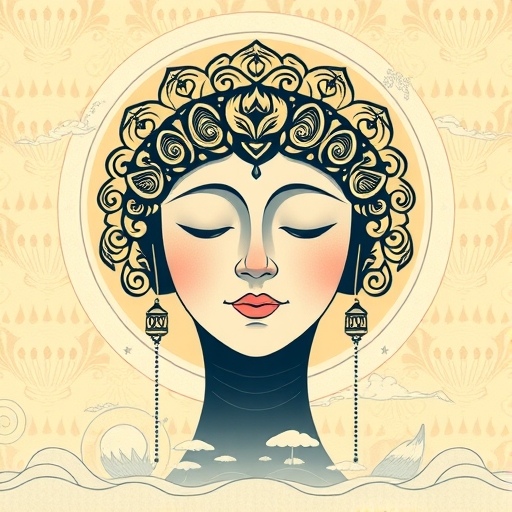 一個抽象的圖像，描繪思緒的平靜與清晰。