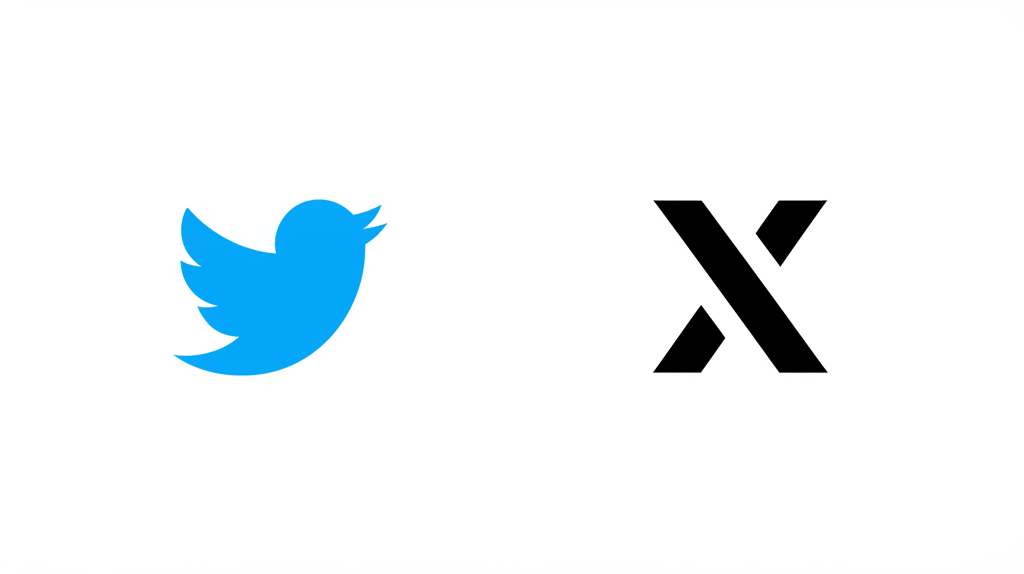 Transition from Twitter logo to X logo