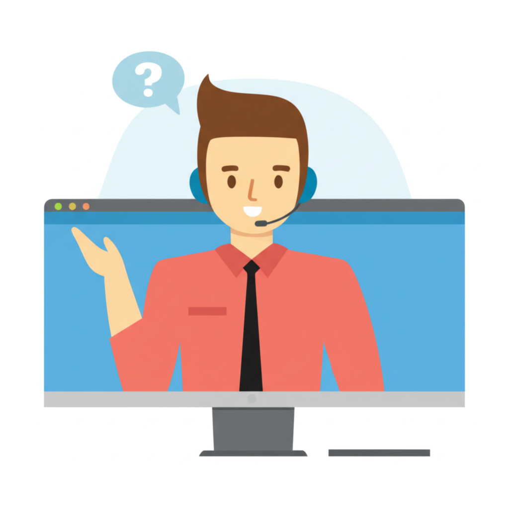 illustration of customer support interaction