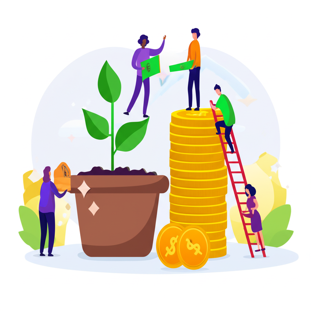illustration showing investment strategies