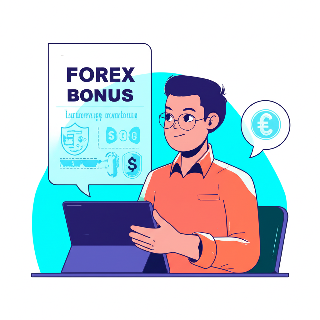 Illustration of a Thai person studying smart strategies for using forex free bonuses safely and wisely