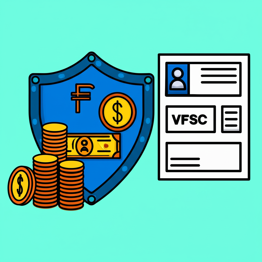 ภาพประกอบของโล่ป้องกันเงินทุนพร้อมเอกสารใบอนุญาต VFSC และการเปรียบเทียบกับกฎระเบียบที่เข้มงวดกว่า