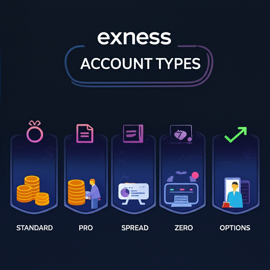 Diverse Exness account types Standard Pro Raw Spread Zero for different traders