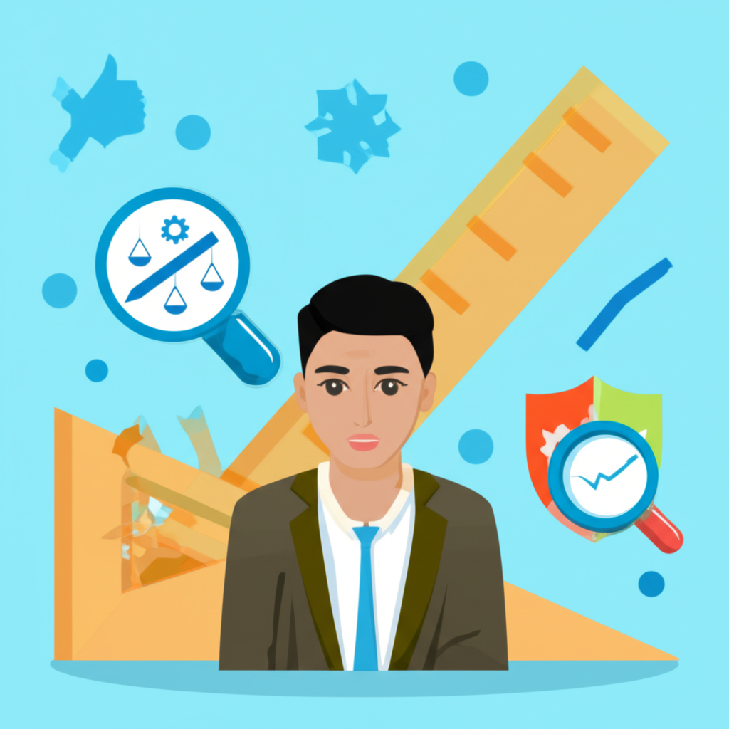 An illustration of a Thai trader with icons for discipline risk management and market understanding