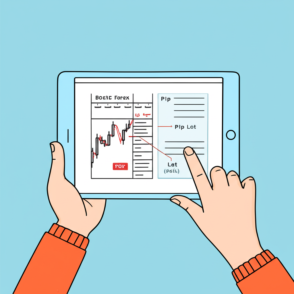 มือใหม่กำลังอ่านหนังสือ Forex PDF พื้นฐาน กราฟง่ายๆ คำศัพท์สำคัญเช่น pip lot อธิบายชัดเจน