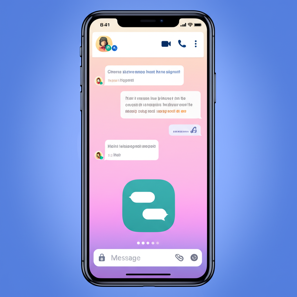 ภาพประกอบ: สมาร์ทโฟนที่มีโลโก้ Signal App การส่งข้อความเข้ารหัสระหว่างผู้ใช้ เน้นความเป็นส่วนตัว