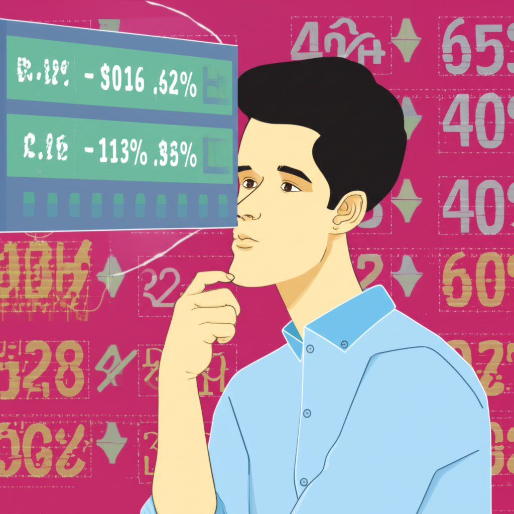 Thai investor pondering Forex trading opportunities and risks on a computer screen