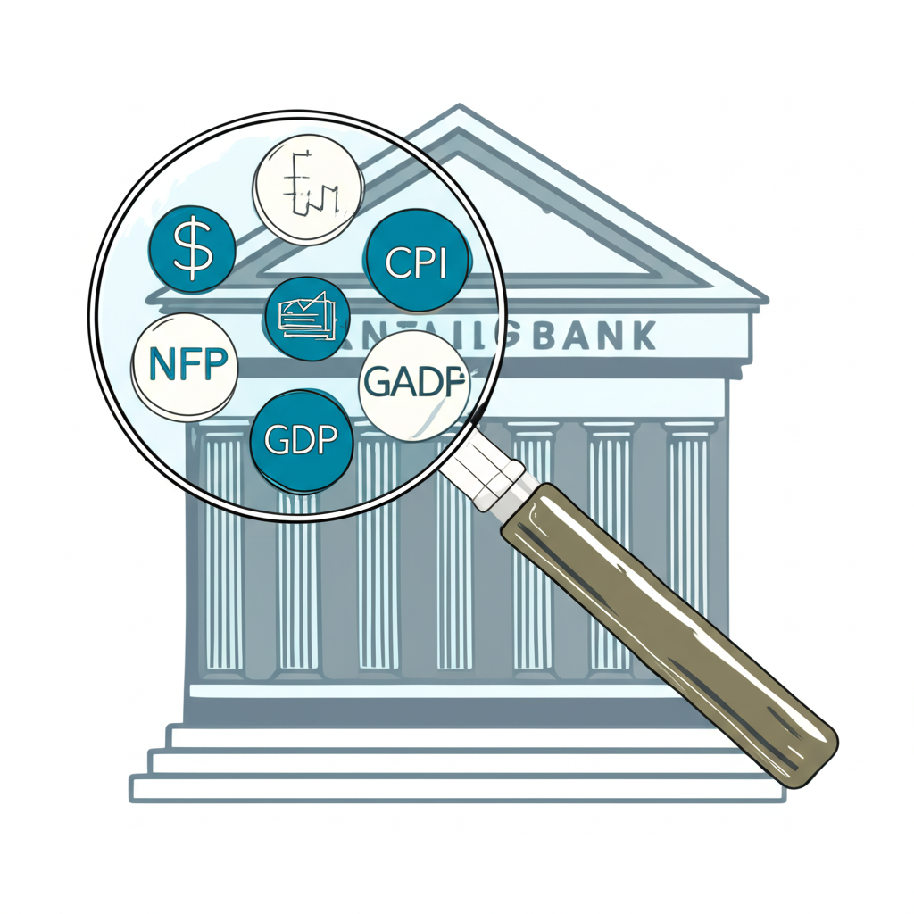 Analyzing economic indicators NFP CPI GDP with central bank