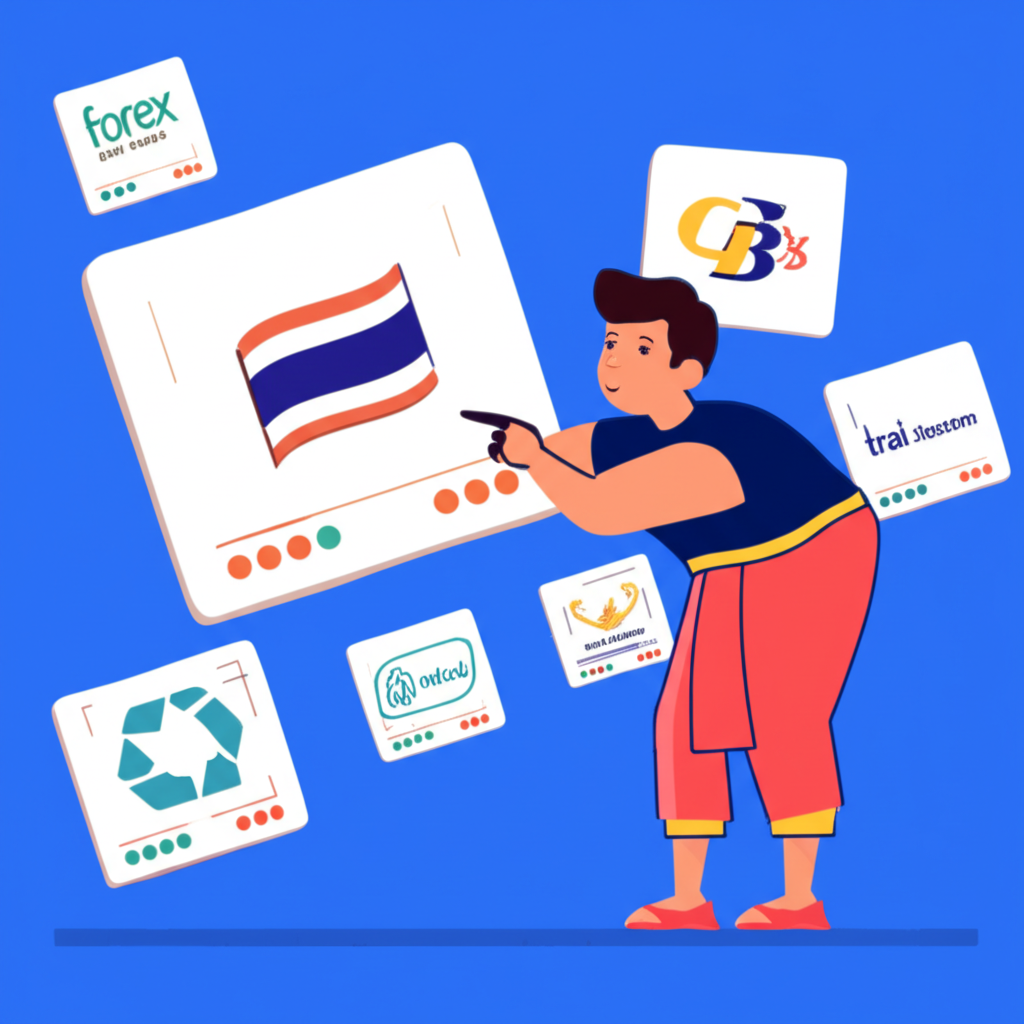 ภาพประกอบนักเทรดชาวไทยกำลังเลือกโบรกเกอร์ Forex ที่เชื่อถือได้ท่ามกลางตัวเลือกมากมาย