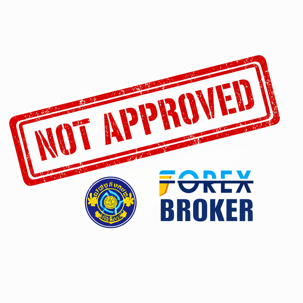Red stamp Not Approved over forex broker logo with Thai SEC symbol