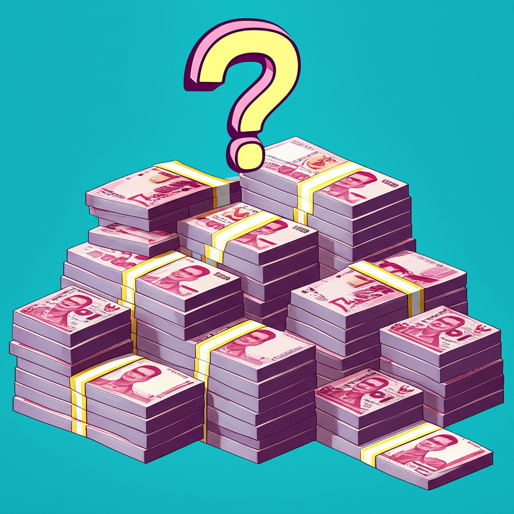 Illustration of a question mark over piles of money representing popular free forex bonuses in Thailand