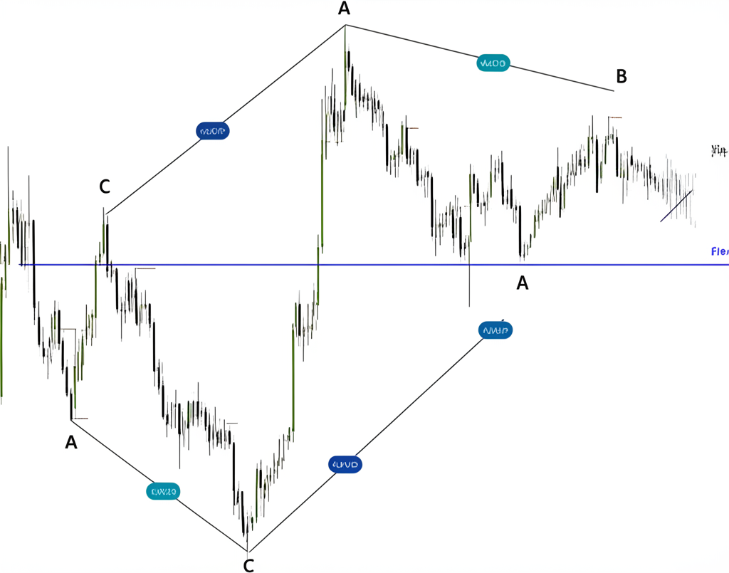 Harmonic Pattern advanced technical analysis Fibonacci XABCD structure identifying potential reversal points financial markets illustration